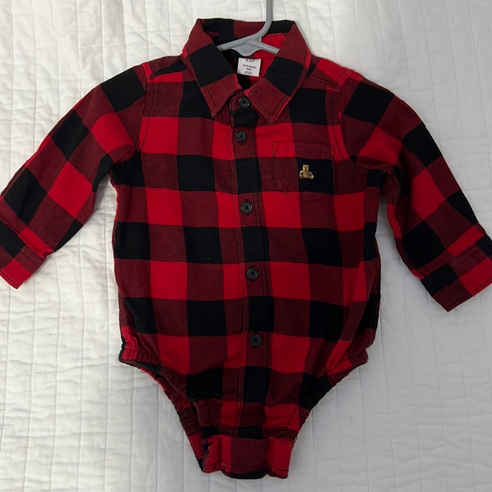 Baby Gap plaid bodysuit